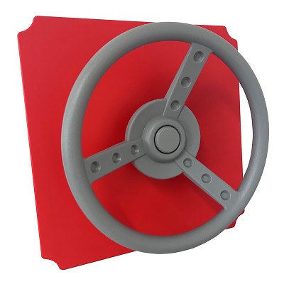 Move and stic Platte 40x40cm rot mit Lenkrad grau