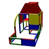 Moveandstic Fabian - Spielhaus mit Dach und Kleinkindrutsche 0