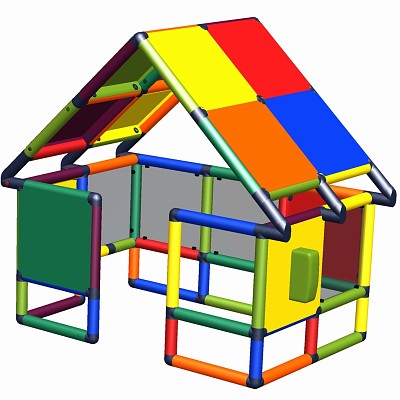 Move and stic - MIKA Kleinkindspielhaus mit Spieltelefon Multicolor