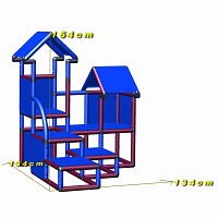 Move and Stic - Kletterturm ANTON Magenta/Blau 1