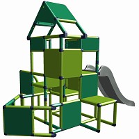 Moveandstic Lisa - Großer Turm mit Rutsche in apfelgrün/grün Lisa - Großer Turm mit Rutsche in apfelgrün/grün