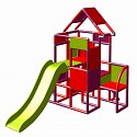 Moveandstic Lisa - Großer Turm mit Rutsche in magenta/rot