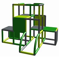 Moveandstic-Baukasten Profi grün-apfelgrün-titangrau Profi grün-apfelgrün-titangrau