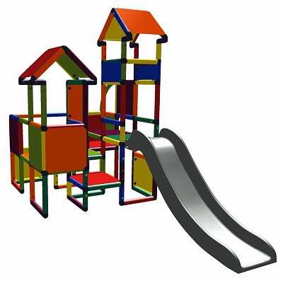 Moveandstic Moritz multicolor - Spielburg mit Rutsche