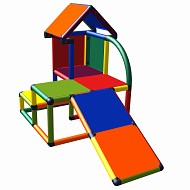 Move and stic - Mila mein kleines Haus mit Schräge multicolor
