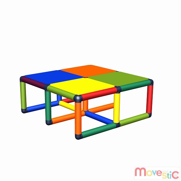 Moveandstic Kleinkind-Sitzgruppe Vanny Tisch, Stuhl und Hocker