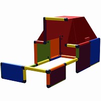 Move and Stic - Spielhaus mit Vorgarten LYNN Multicolor
