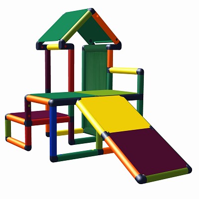Moveandstic Nemo - Spielhaus mit Rutsche und Stoffeinsätzen