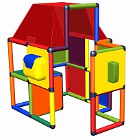 Move and Stic - Spielhaus GUIDO mit Briefkasten und Telefon Multicolor
