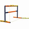 Move and Stic - Sporthürde BILL 75cm Orange/Titangrau 1
