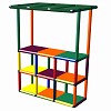 Moveandstic für Rollenspiele- Marktstand, Kaufladen, Regal mit Dach, Kaufmannsladen