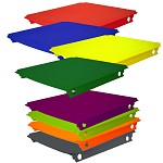 Platten Farbauswahl der Farbe in grün blau rot gelb apfelgrün orange magenta oder titangrau